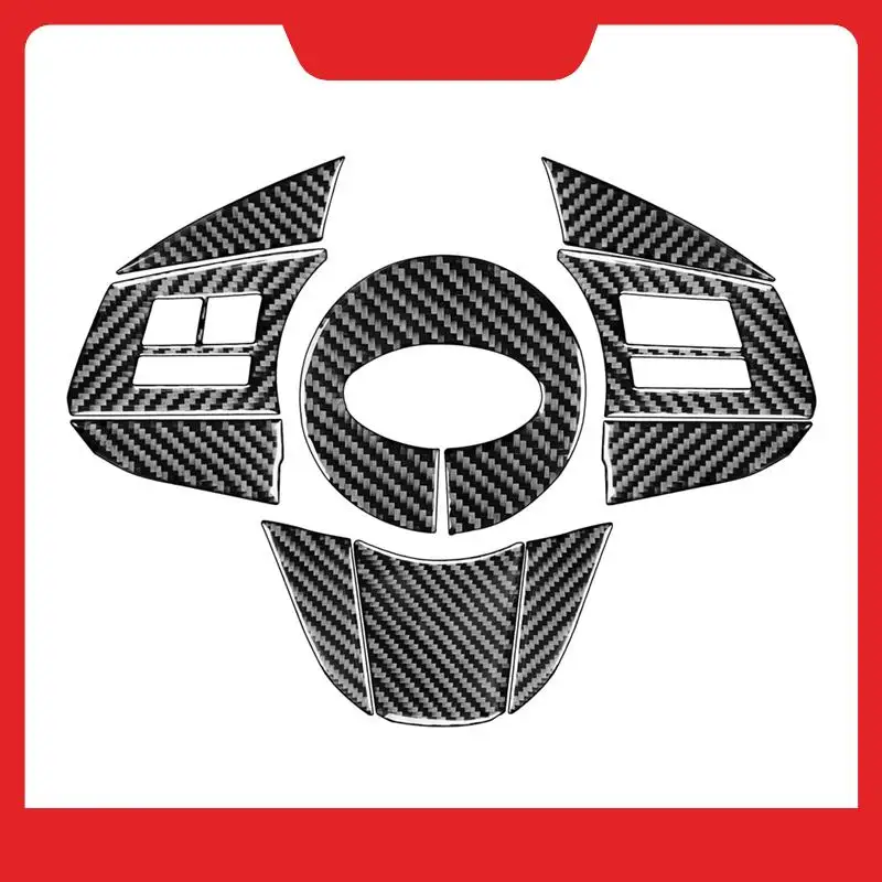 

Carbon Fiber For Subaru Legacy Outback 2010-2014 Steering Wheel Button Panel Cover Trim Decal Accessories LHD