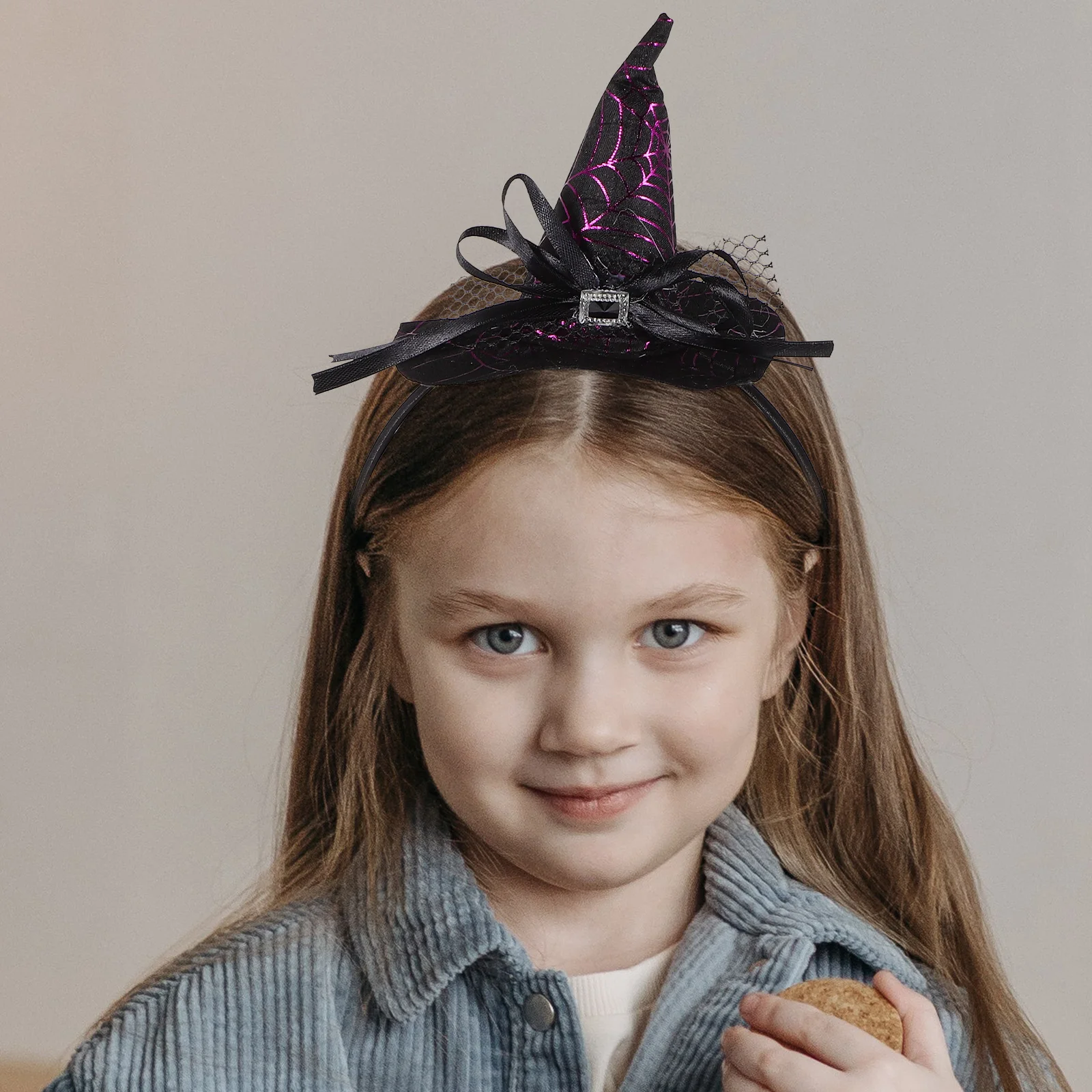 

Halloween Headdresses Glitter Spider Hair Hoops Party Accessories Witch Hat Headb s Plastic Material Durable Use Surprising