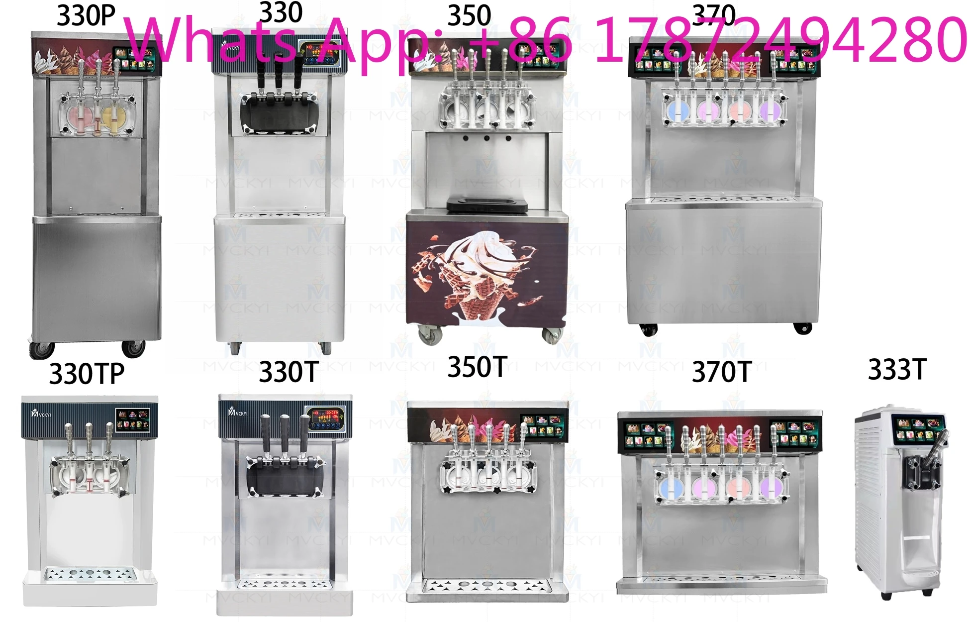 

3 Flavor Soft Ice Cream Machine Maker For Business Automatic Soft Serve Ice Cream Machine For Ice Cream Car