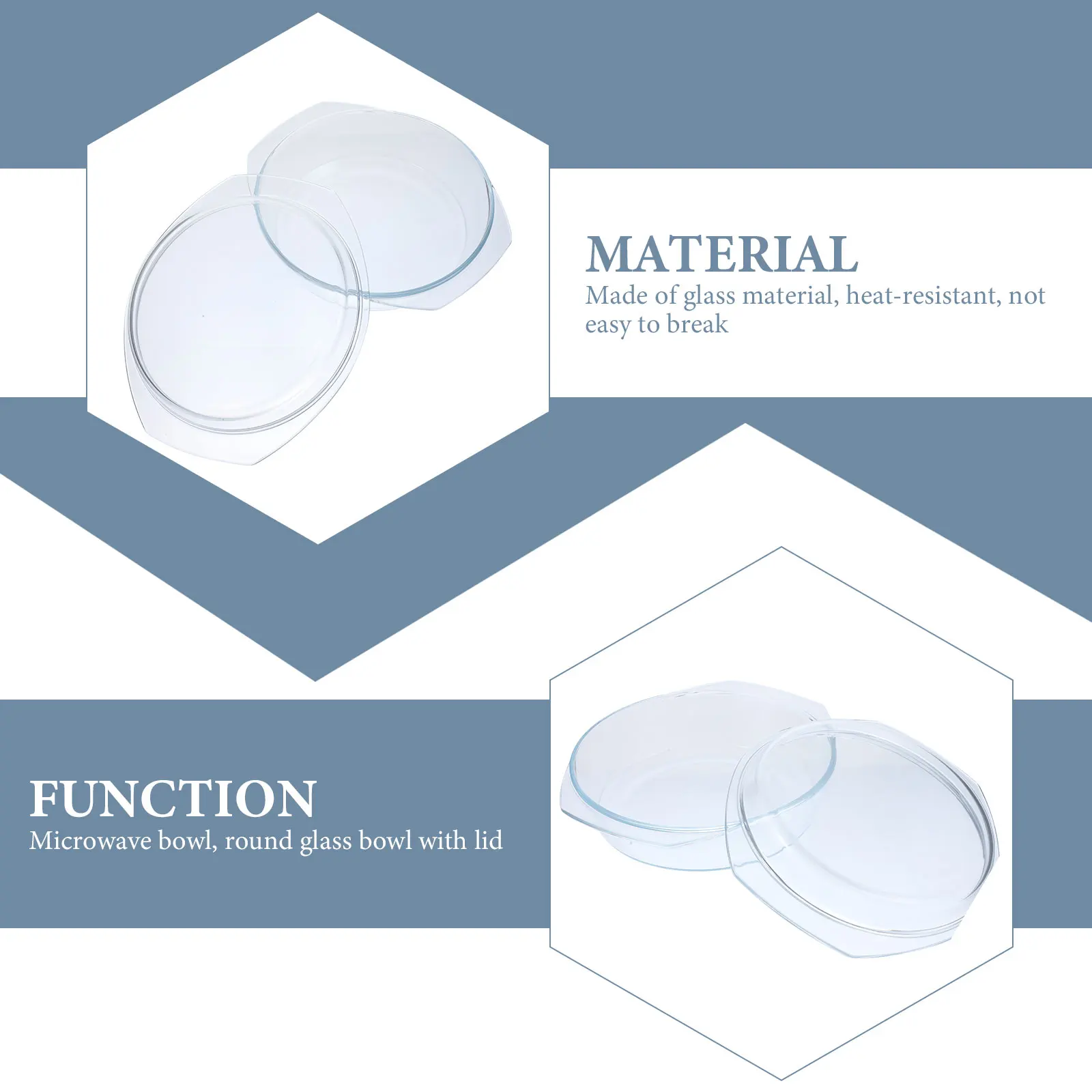 

Glass Casserole with Lid Covered Round Dish Microwave Safe Oven Dishwasher Resistant Heat Storage Cooking Kitchen Bakeware