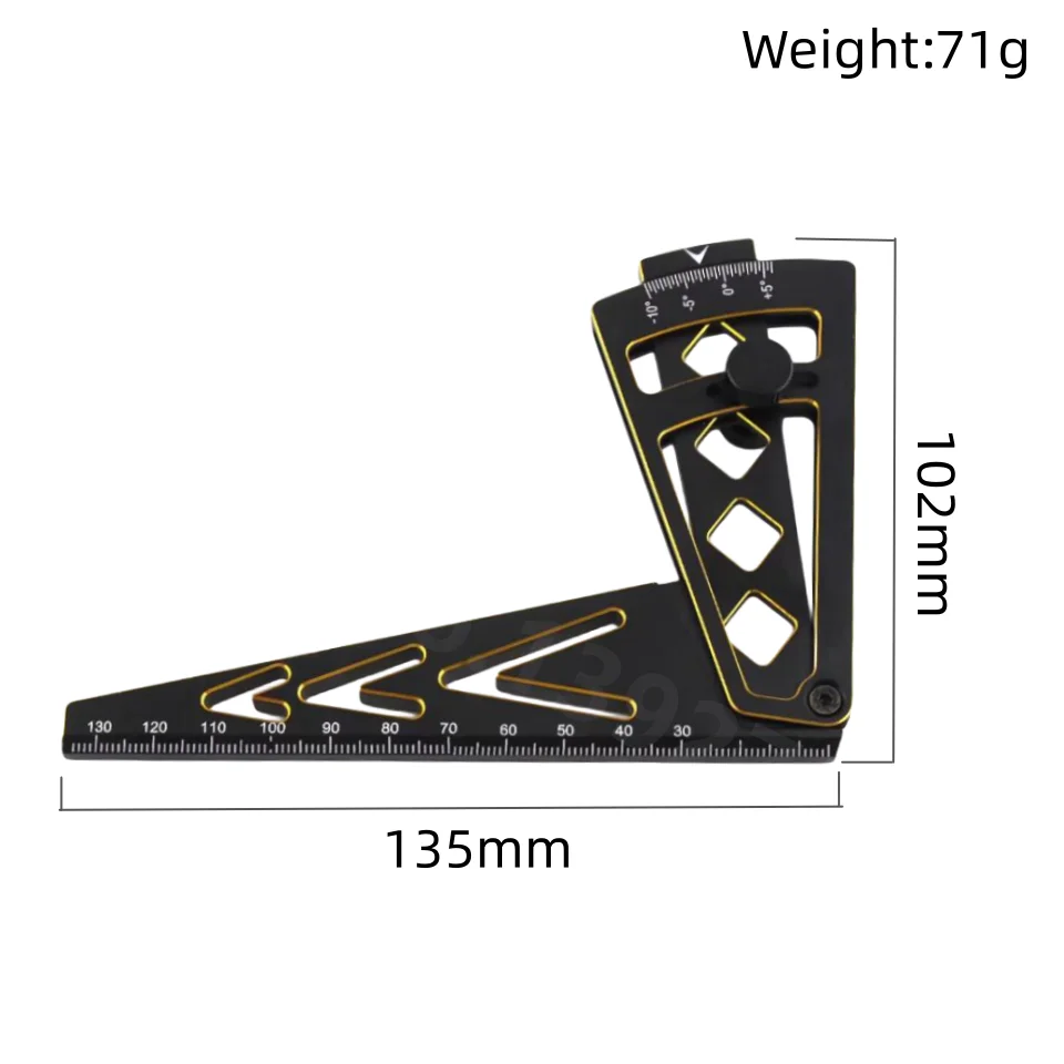 1 Piece Wheel Measuring Ruler RC Car Tool Kit Height & Wheel Rim Camber 15 Degrees Hobby Parts For 1/7 1/8 1/10 Models