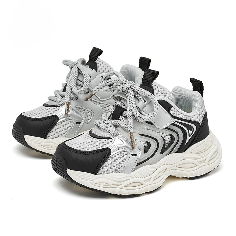 

Spring New Boys' Sports Shoes Mesh Breathable Girls' Casual Shoes Fashion Brand Lightweight Soft Soled Kid's Running Sneakers