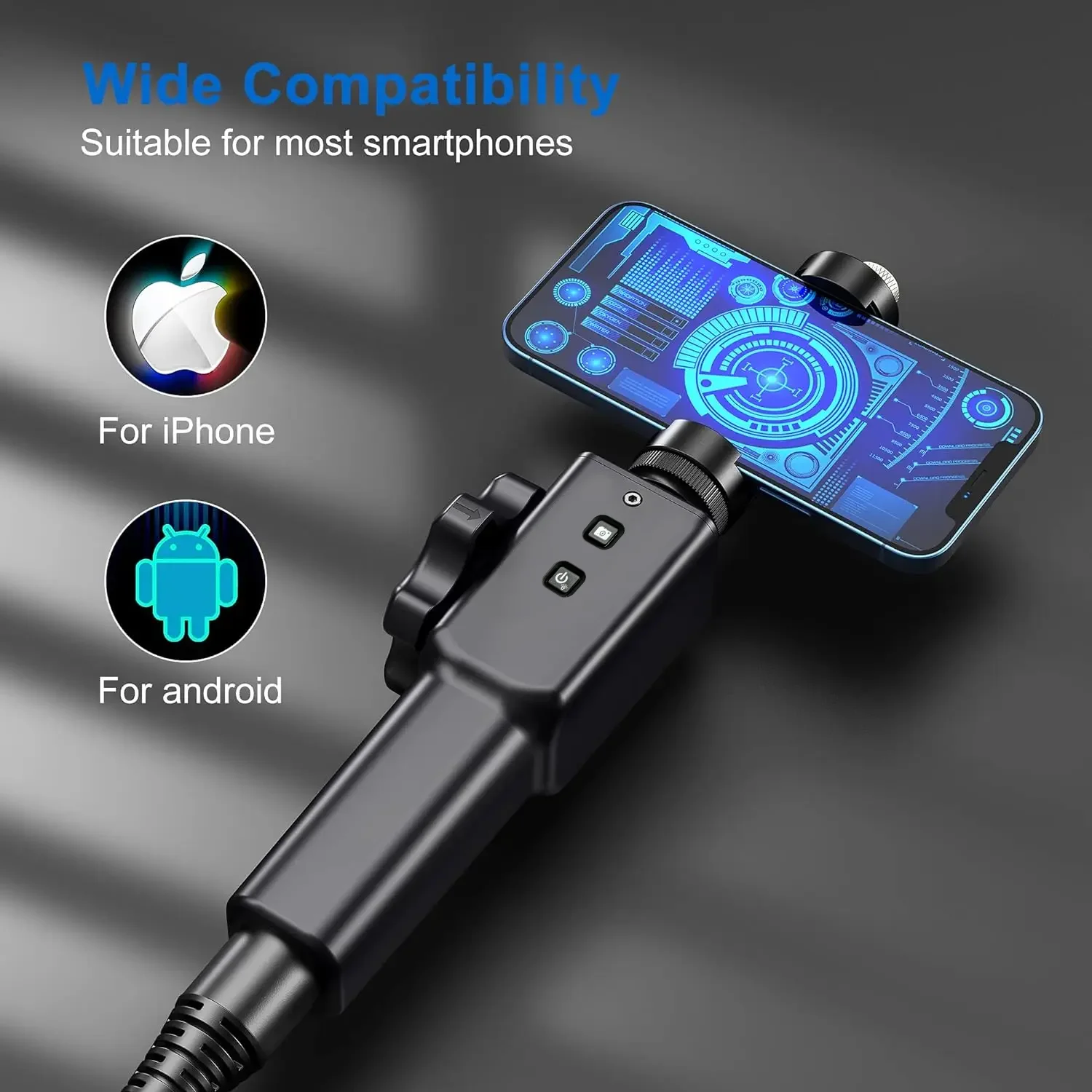 Zwei-Wege-Endoskopkamera USB-C Endoskop Inspektionskamera Flexibles Schlangenendoskop für Heimreparaturen Kompatibel mit iPhone Android