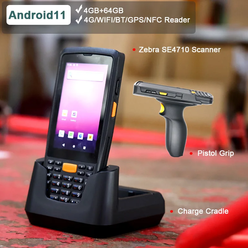 

New 4"Android Rugged PDA Handheld Terminal 4GB+64GB 1D2D Scanner Barcode Reader 4G WiFi GPS Warehouse Data Collector Inventory