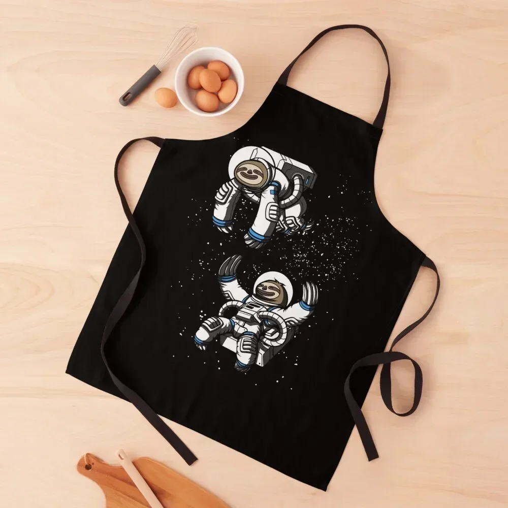 

Sloth Space Astronaut Apron custom women's kitchen For Nail Stylist Apron