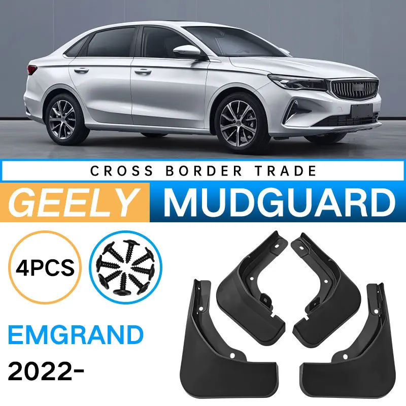 Auto Fender Mud Flaps Splash Guards Mudguard for Geely 2022 Emgrand Soft Rubber Wear Resistant Parts