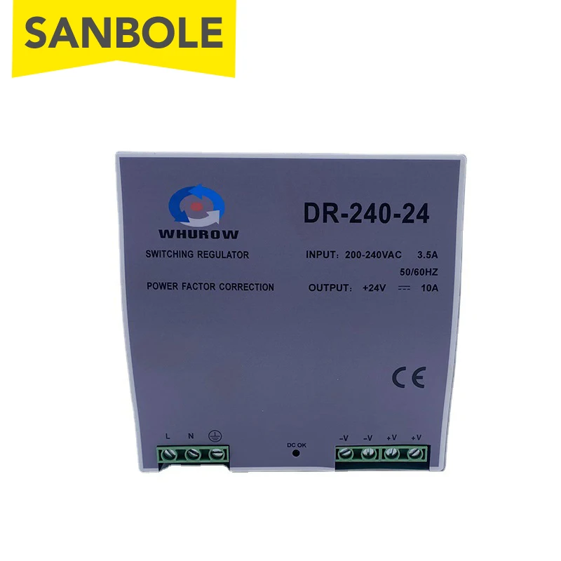 DR-240 DIN السكك الحديدية تبديل نوع إخراج واحد 240 واط مصدر الطاقة الصناعية 12 فولت 24 فولت 48 فولت التيار المتناوب تيار مستمر محول لشريط LED