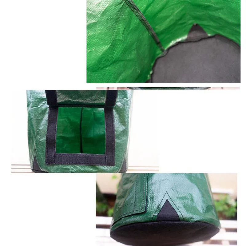 PE Planter Bag Potato Grown Bags Wall Vertical Garden Hanging Flower Vegetable Plants Pouch Pockets Garden Supplies C1