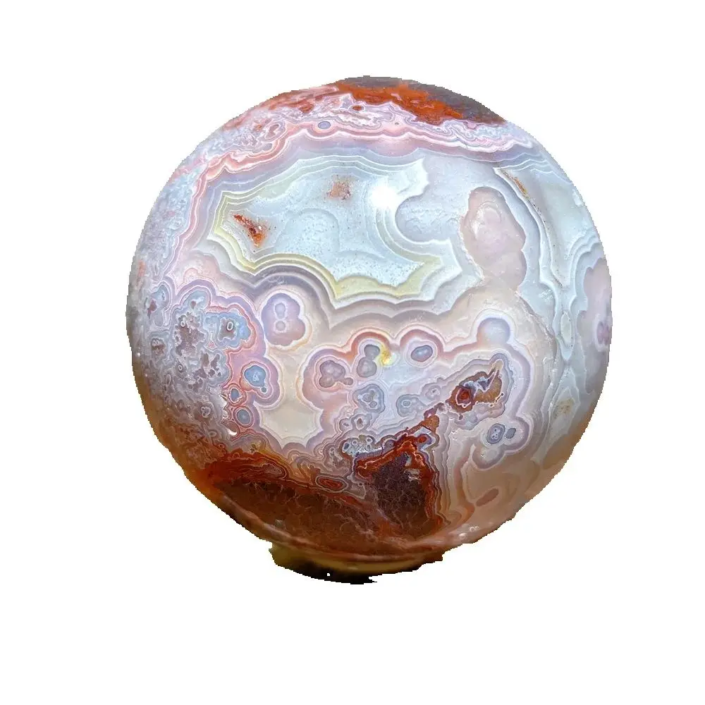

Natural Unique Pink Mexican Agate Sphere Ball Quartz Stone Mineral Meditation Spiritual Energy Therapy Aura Home Decoration