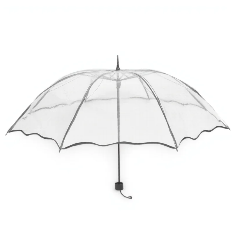 

Transparent Compact Folding Umbrella Lightweight Travel Rain Sun Protection All-Weather Umbrellas for Outdoor Multicolor