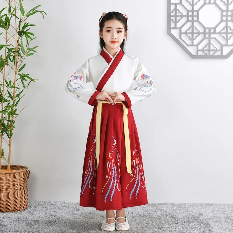 2024 Lente Herfst Kinderen Oude Kostuum Podium Voorstelling Kleding Jongens Meisjes Tang Pak Mode Print Traditionele Kostuum