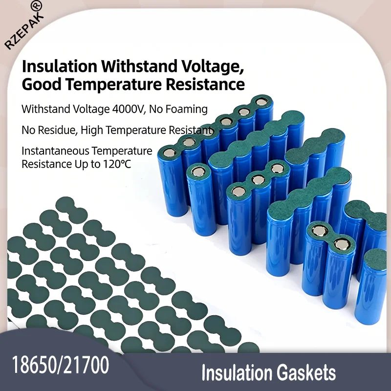 

18650/21700 2S-8S Insulation Gasket 25-1000Pcs - Barley Paper Adhesive Pad for Li-ion Battery Electrode Protection