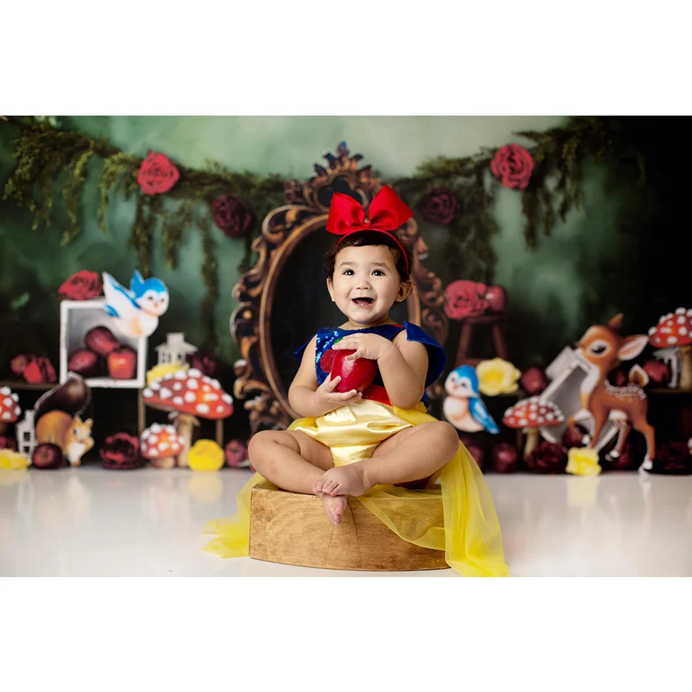 Wonderland Tea Party Photo Background Princess Girl Birthday Cake Smash Photography Backdrop Kids Portrait Photo Studio Props