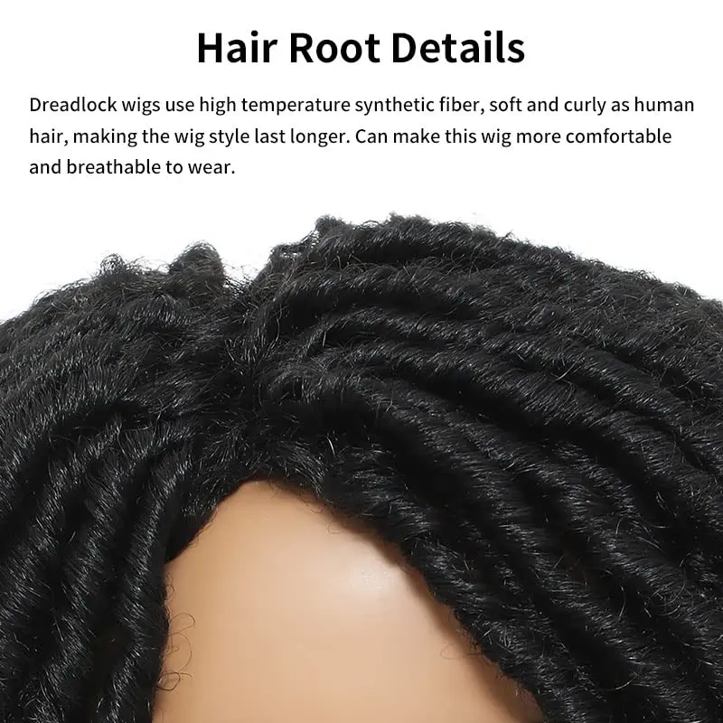 Blonde Dread lock Perücke für schwarze Frauen und Männer Short Twist geflochtene Perücken für Frauen Faux Locs Perücke Afro synthetische Perücke für Männer