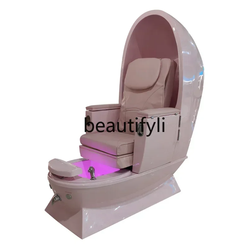 

Space single sofa cabin multi-functional manicure PU leather electric massage foot salon chair