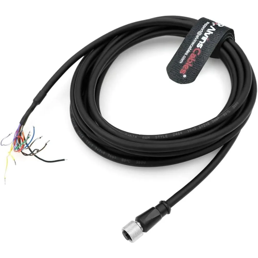 

Alvin's Cables M12 A-Code 12 Pin Female to Open End Power I/O Cable for Cognex Industrial Camera, Industrial Automation，Sensor