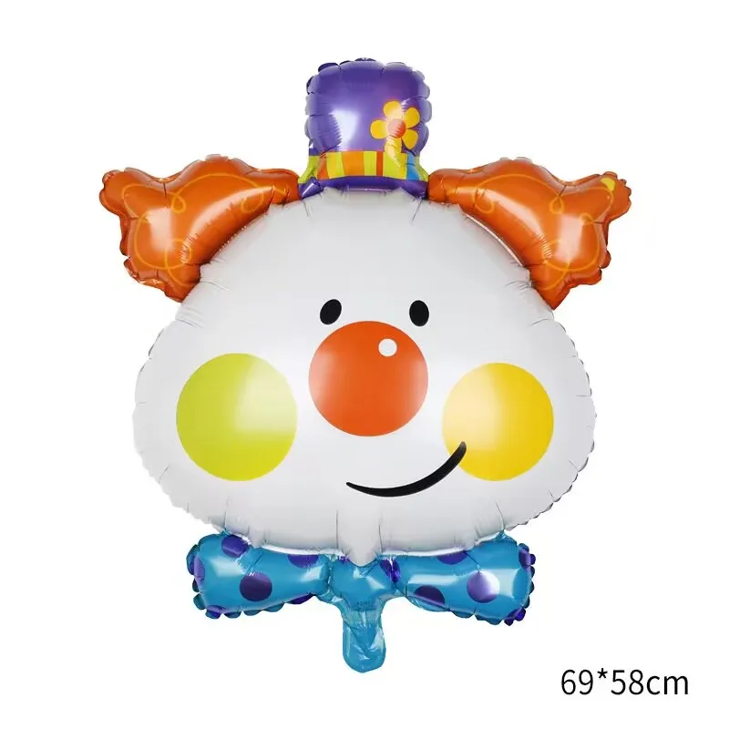 10pcs New Cartoon Plim Plip Clown Foil Balloons Happy Birthday Party Decoration Supplie Baby Shower Air Globos Kids Toys