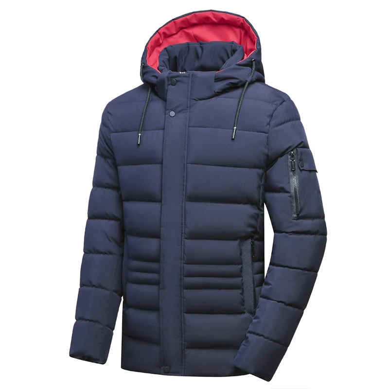 Parkas gruesas de invierno para hombre, abrigos acolchados térmicos de algodón para esquí de montaña, cazadora de escalada, chaqueta con capucha, ropa