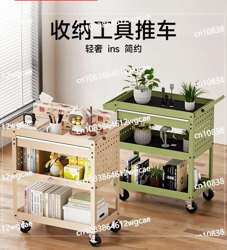 

Trolley Ins Wind Cafe Book Green Plant Household Industrial Wind Movable Storage Tool Trolley