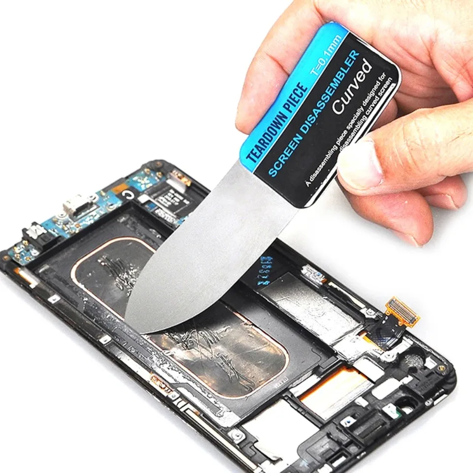 1/2/3 piezas de herramientas de apertura para pantallas curvas LCD de teléfonos móviles, tarjetas de palanca, acero inoxidable delgado y flexible 2