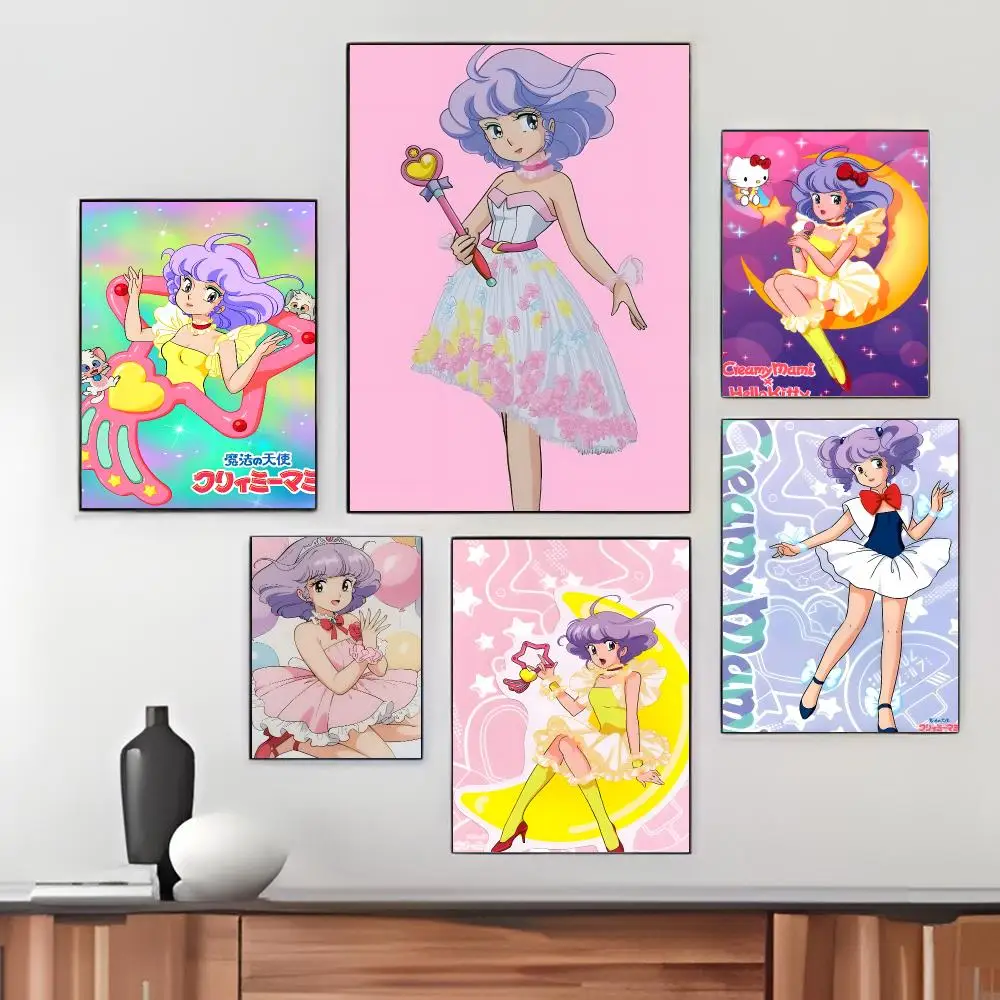 Japanese Anime M-Magical Angel Creamy Mami Poster Pegatina artistica HD autoadhesiva impermeable para salon dormitorio