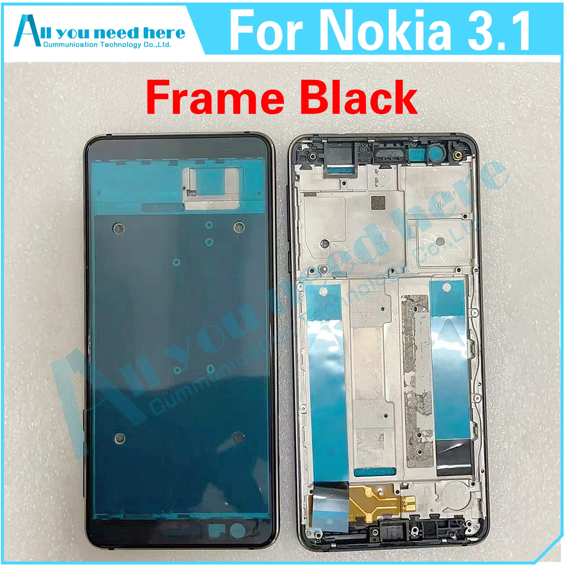 For Nokia 3.1 TA-1049 TA-1057 TA-1063 TA-1070 TA-1074 Media Case Front Frame Middle Bezel Frame LCD Screen Support Front Frame