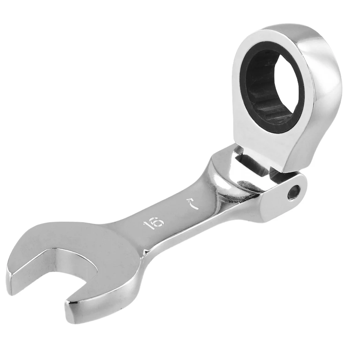 N18R Short Handle Ratchet Wrench with Movable ,Quick Dual-Purpose Open End Wrench,Hardware Tool, Labor-Saving Wrench 16mm