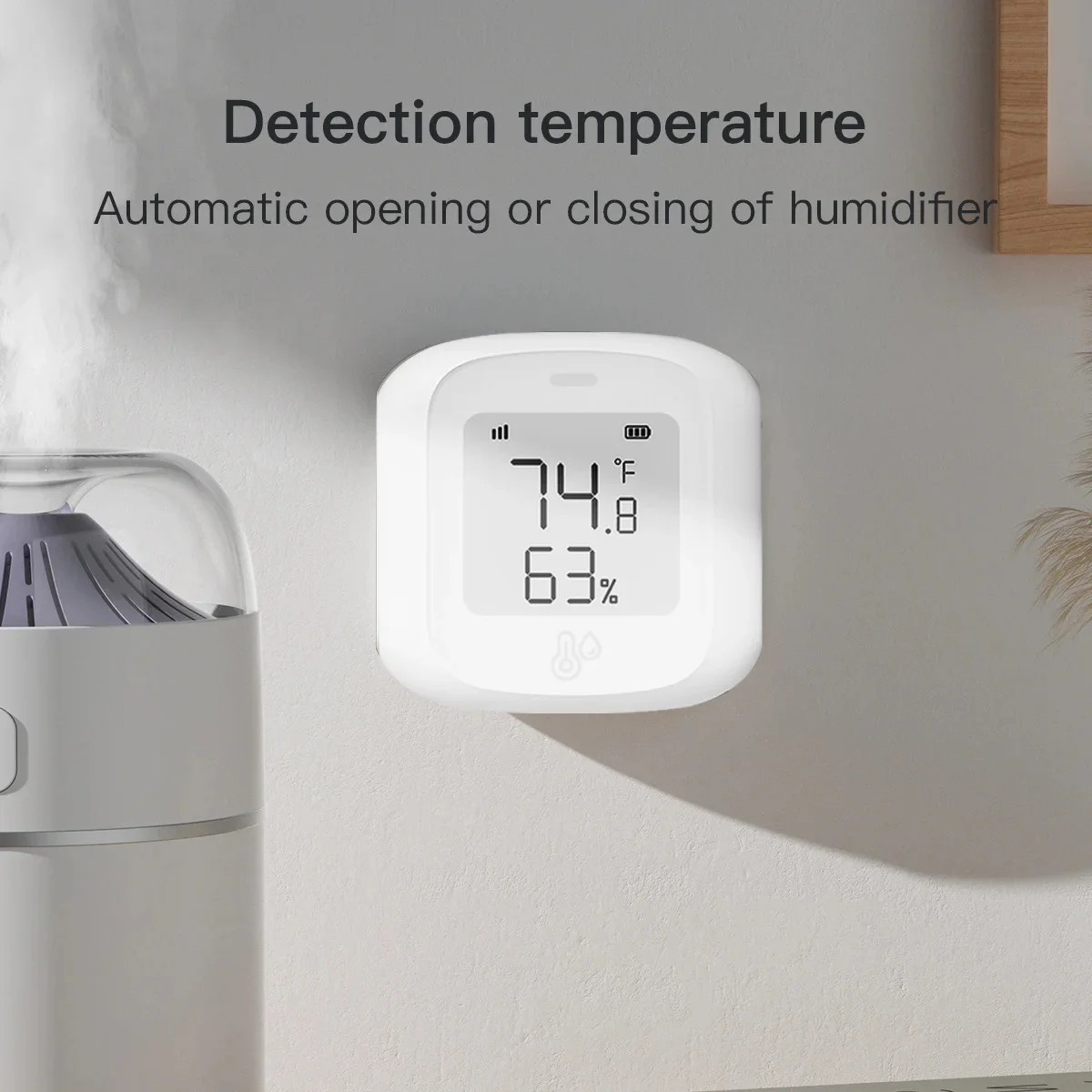 Tuya WiFi ZigBee Temperature Humidity Sensor Smart Home Automation Indoor Thermometer LCD Display Alexa Google Assistant Voice