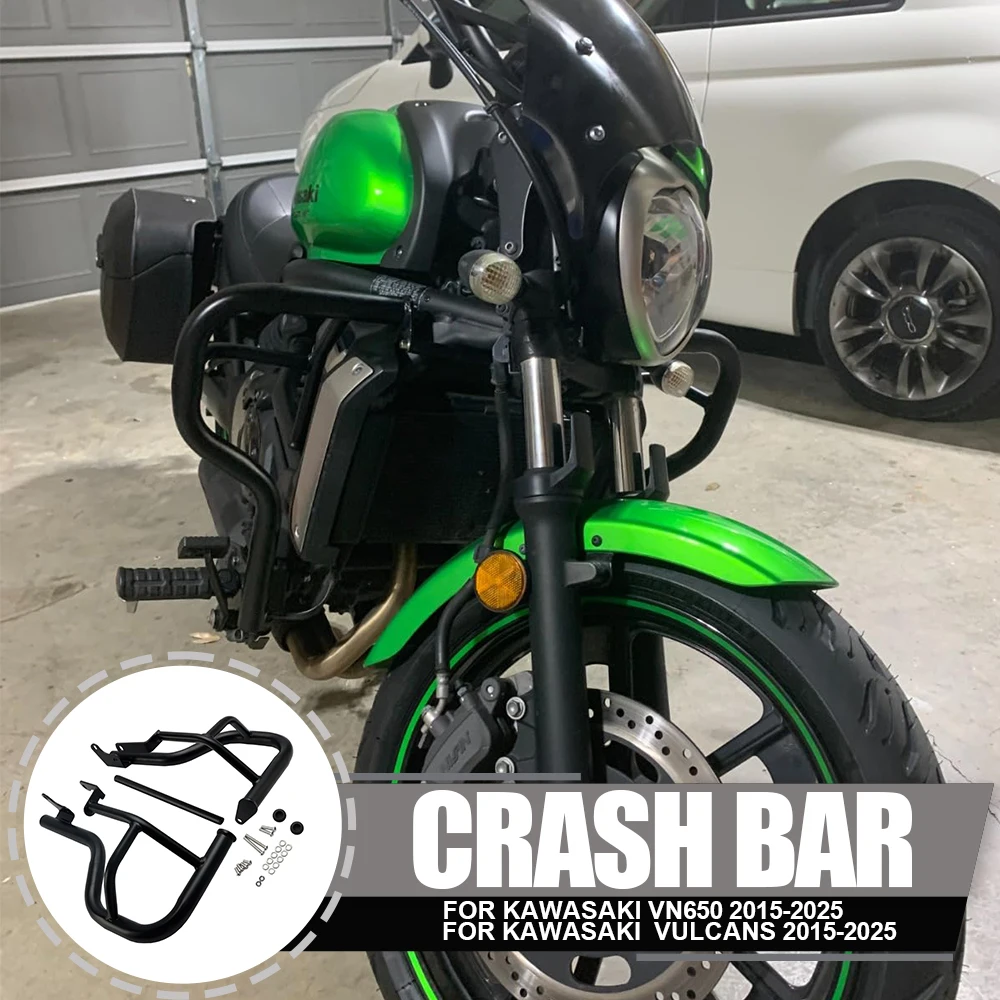

Motorcycle Crash Bars Highway Engine Bumper Guard Stunt Cage Protector For KAWASAKI VN650 Vulcan S 650 EN650 VN 650 2015-2025