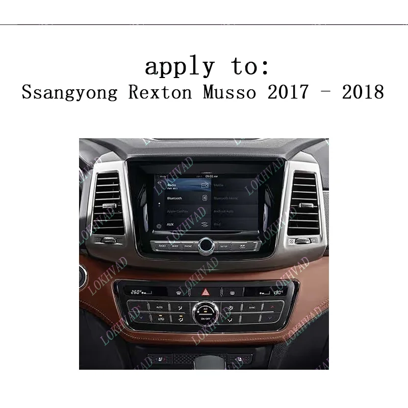 For Ssangyong Rexton Musso 2017 2018 Android Car Radio Installation Fascia Frame Multimedia Player Panel Dash Mount Kit