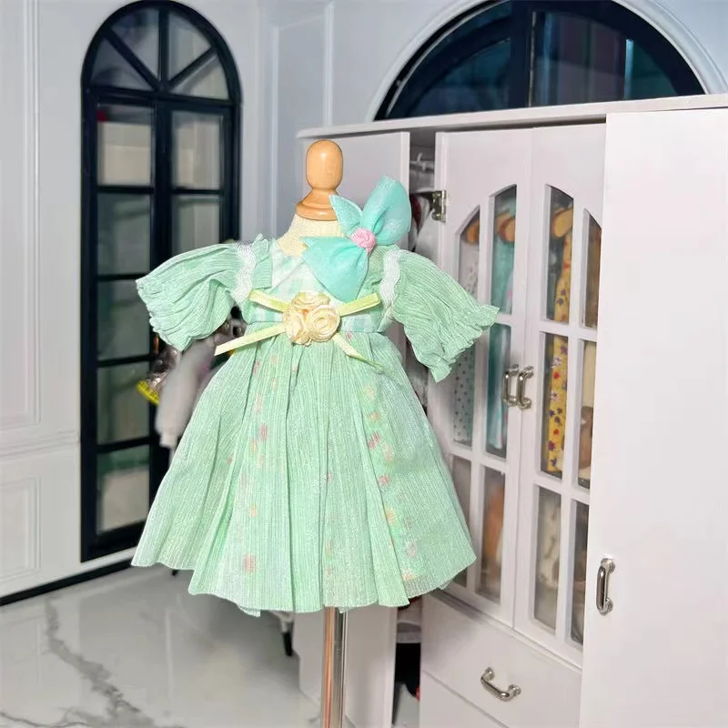 Robe de poupée pour filles, vêtements adaptés aux blythe barbie, bricolage, accessoires avec chaussettes blanches, cadeau, 1/6, OB24