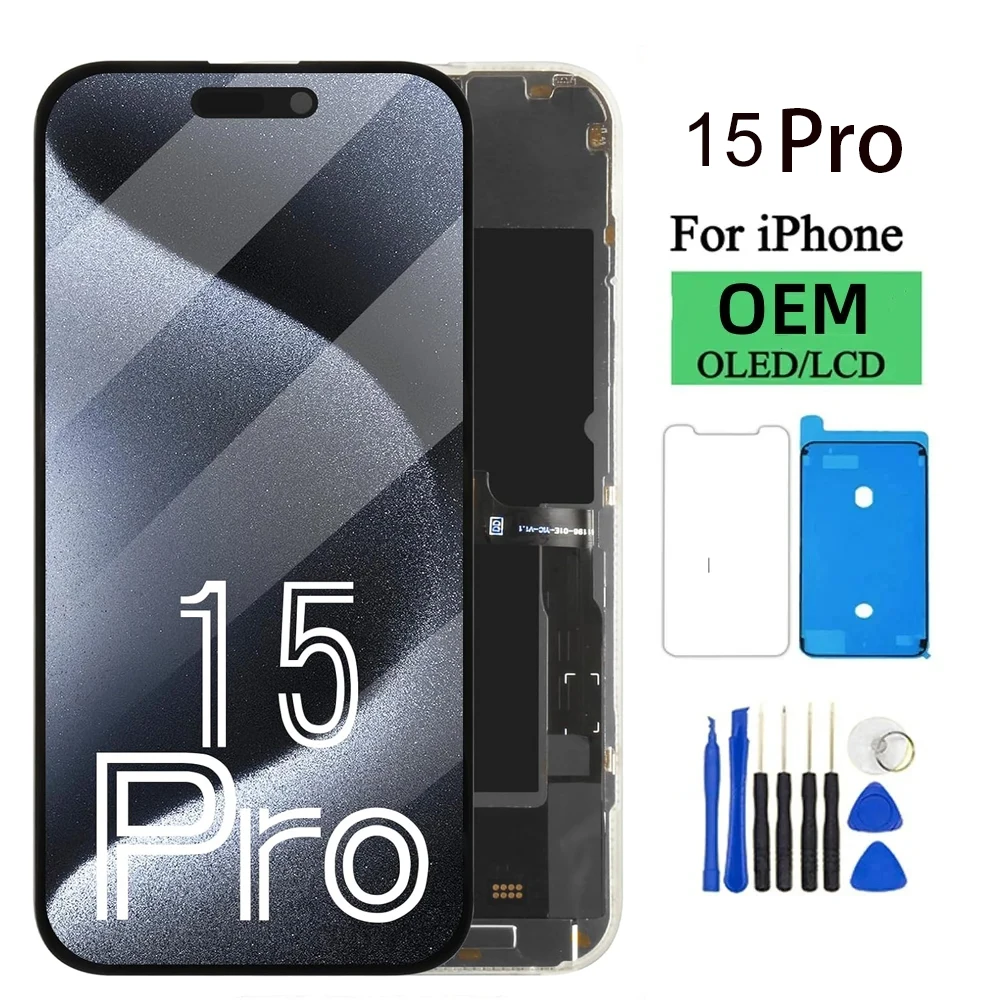 6.1 ''incell dla Iphone 15 Pro wyświetlacz LCD ekran dotykowy Digitizer zgromadzenie dla Iphone 15 Pro OELD wymiana ekranu LCD