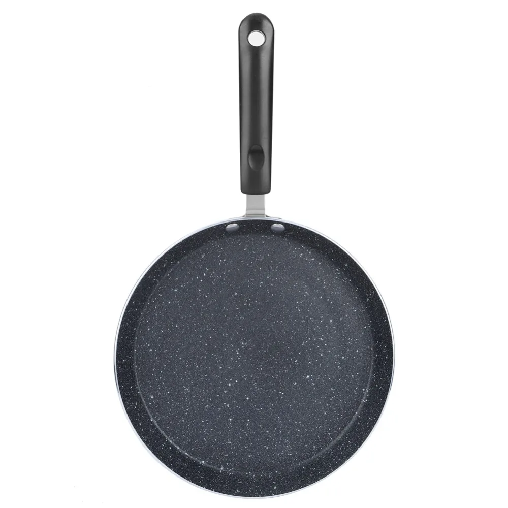 Aluminum Alloy Nonstick Crepe Pan Black Round Shape Frying Pan Cooker Versatile Non-Stick Coating Flat Skillet Pan