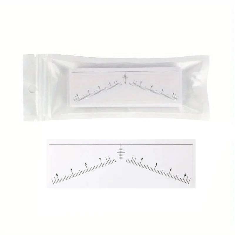 

50 шт. наклеек-линейек для татуажа бровей, клейкие трафареты V-образной формы для микроблейдинга, инструменты для измерения бровей, принадлежности для макияжа, 1 упаковка