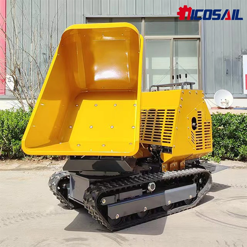 Custom 1200kg Tracked Rotary Dumper Heavy Duty Hydraulic Control Easy Operation Farm Machinery