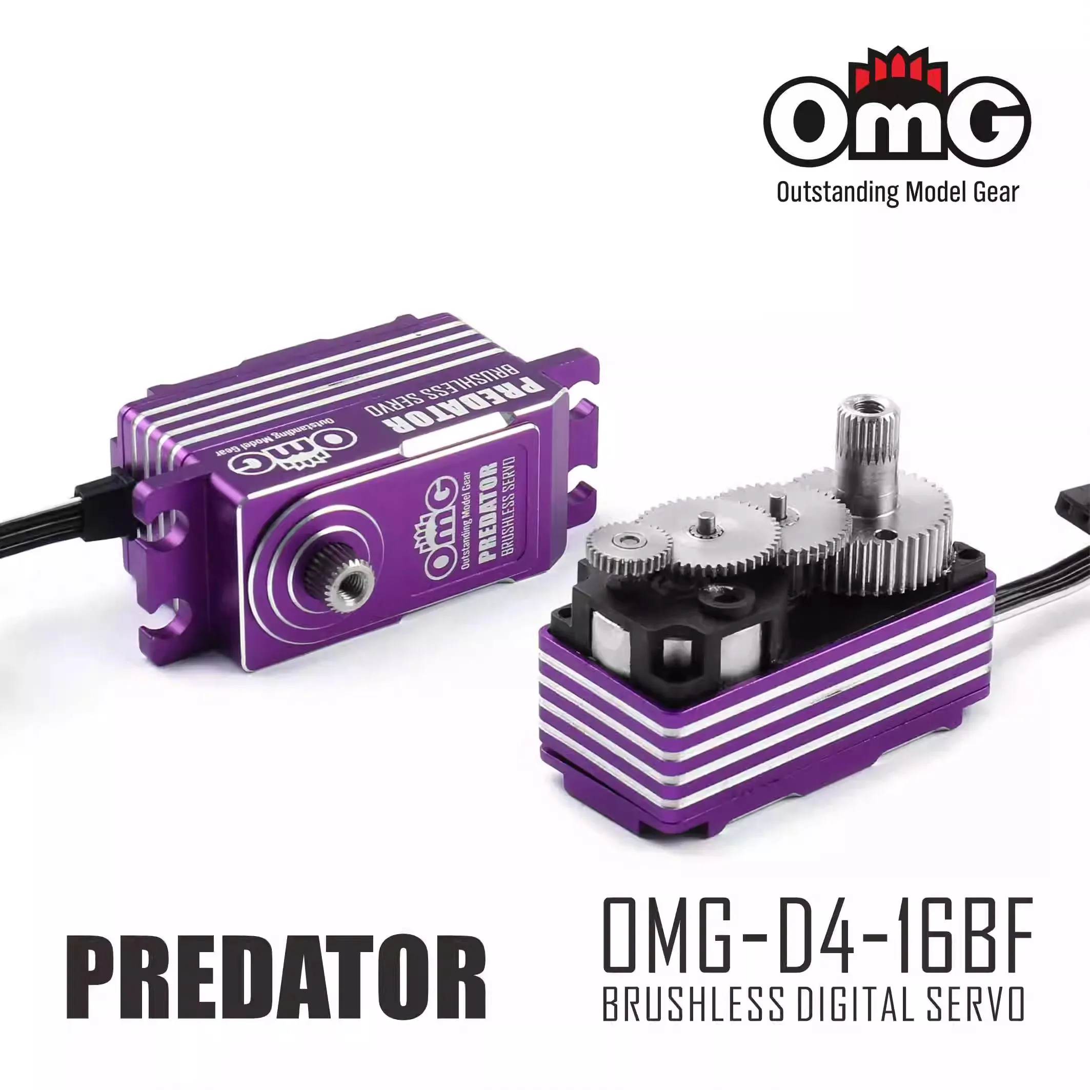 RCOMG 16kg brushless servo motor fast high torque standard short body adjustable racing, drifting, front wheel drive car