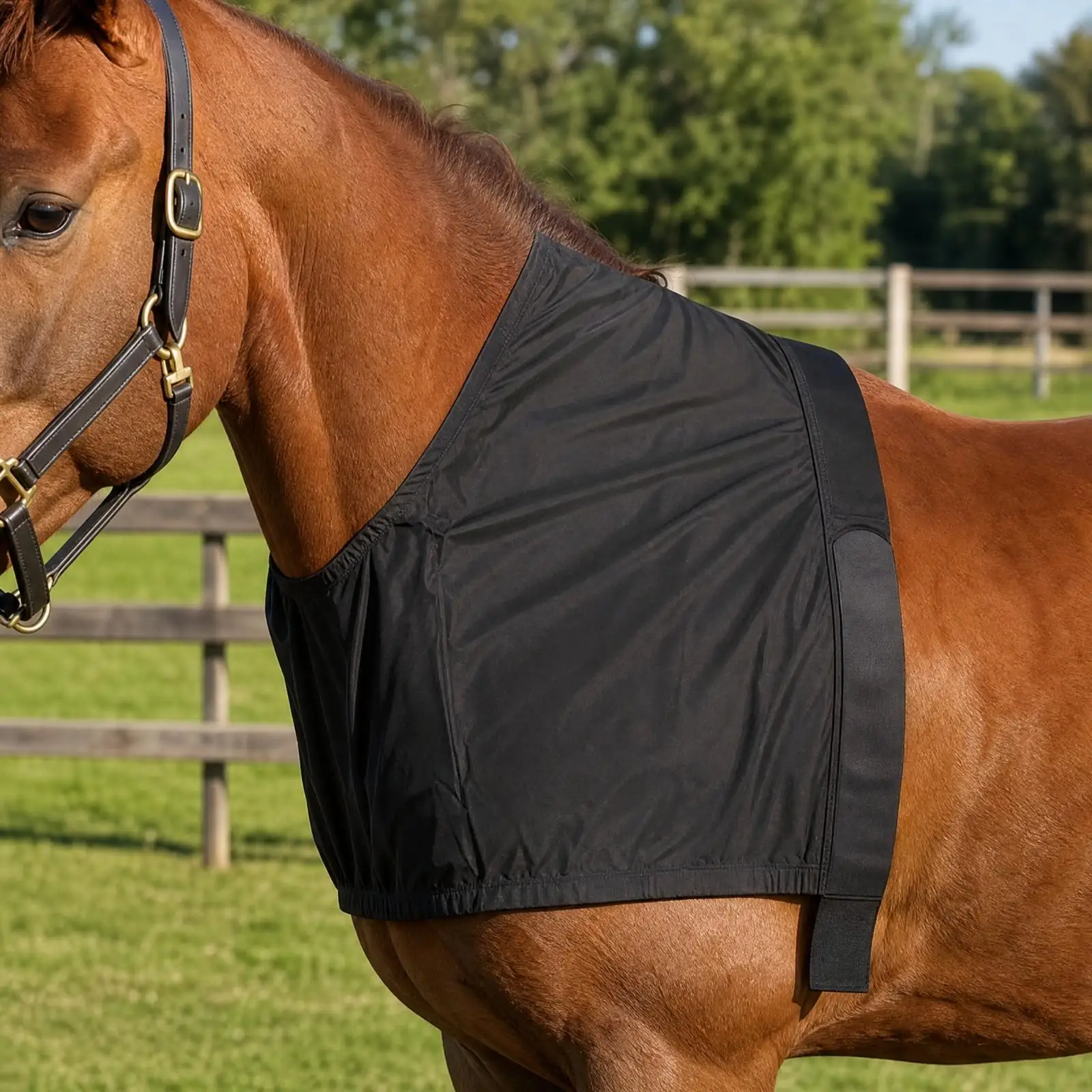 Elastic Spandex Horse Chest Shoulder Guard with Friction Reducing Lining for Comfortable Fit
