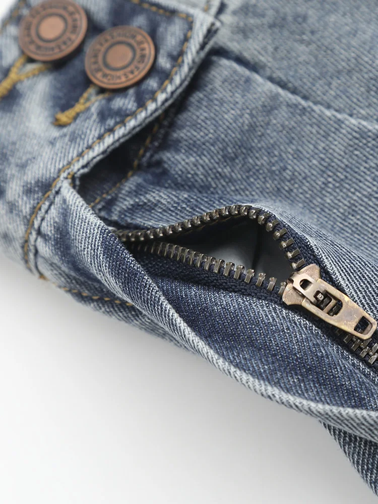 GIBSIE حجم كبير الخريف جديد عالية الخصر غسلها الدنيم تنورة المرأة Y2K ريترو كل مباراة مطوي التنانير الصغيرة موضة الشارع الشهير #5