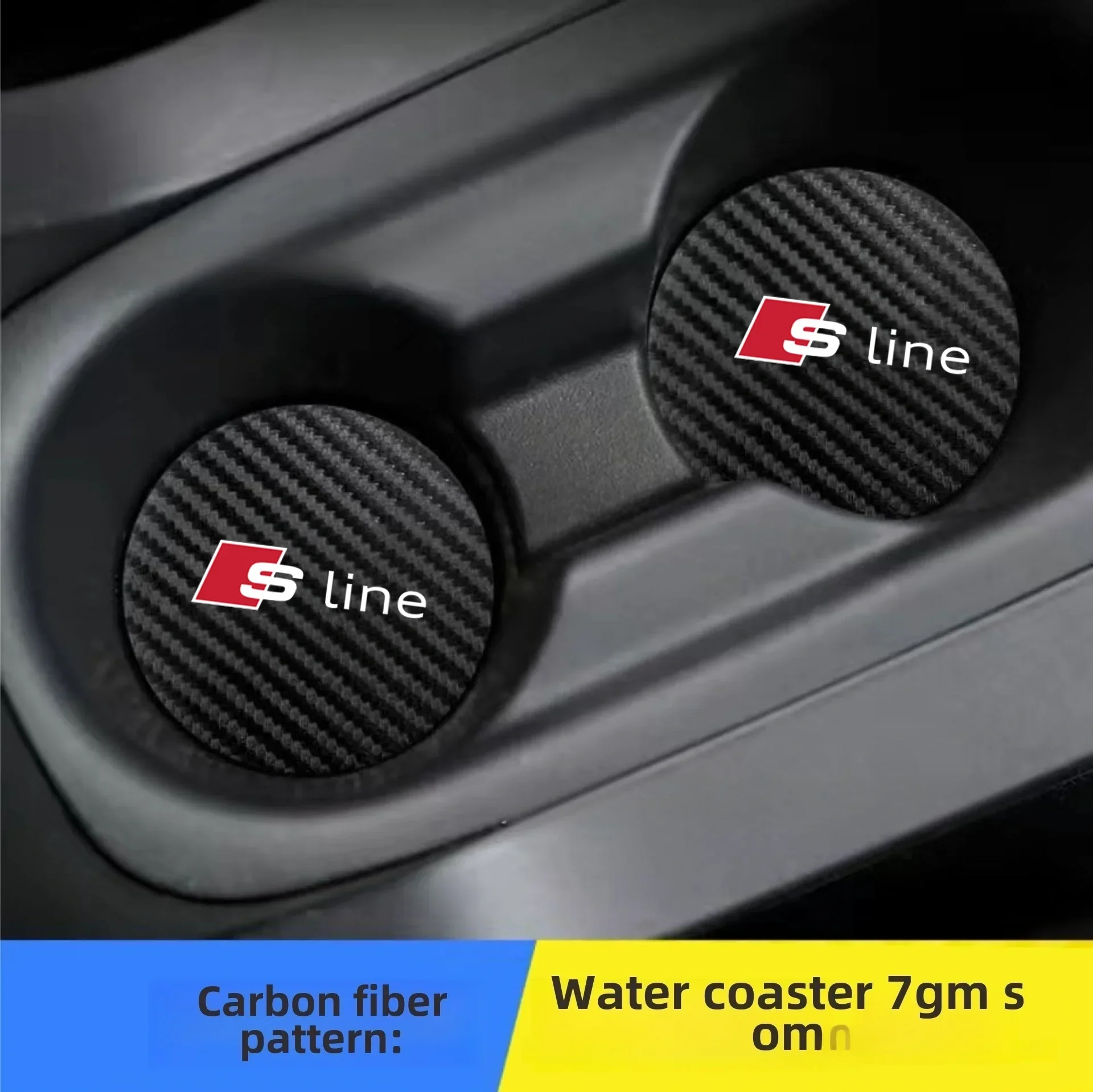 Non-slip Car Water Cup Pad Auto Interior Anti-skid Cup Holders For Audi sline C5 C6 C7 A4 B6 B8 B7 A6 A3 A5 Q3 Q5 Q7 8P 8V 8L