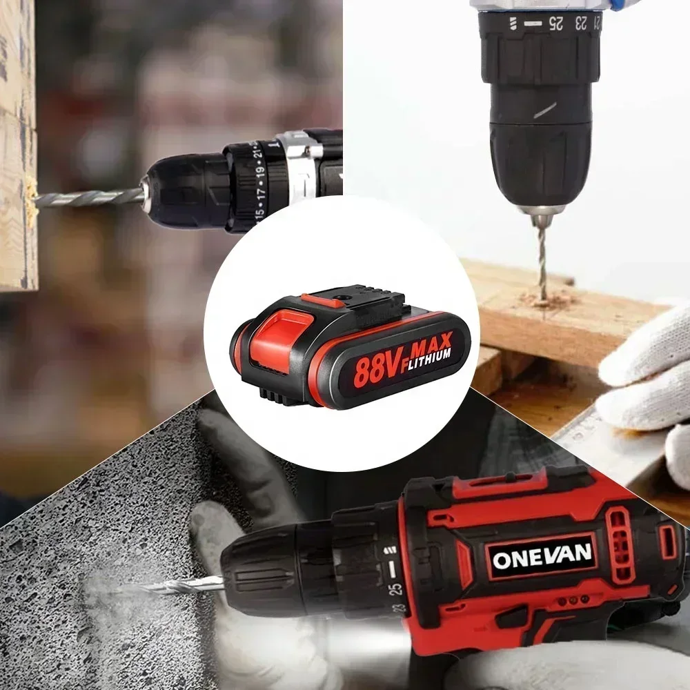 88VF Battery for Cordless Impact Drill Battery 18V 21V Power Rechargeable Lithium Ion Battery Electric Saw Wrench Power Tool