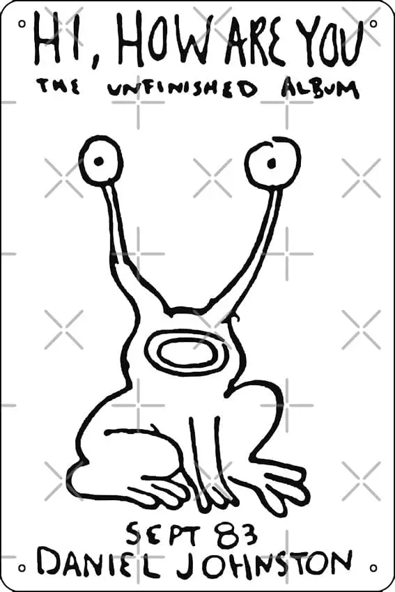 Póster de tuya Daniel Johnston, letrero de estaño de Metal de 12.0 x 8.0 in, cueva de hombre divertido, decoración para el hogar, la Oficina y el Bar