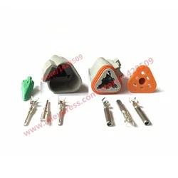 1 Set 3 Pin Female Male Waterproof Electrical Wire Connector Plug Deutsch Enhanced Seal Shrink Boot Adapter DT06-3S DT04-3P
