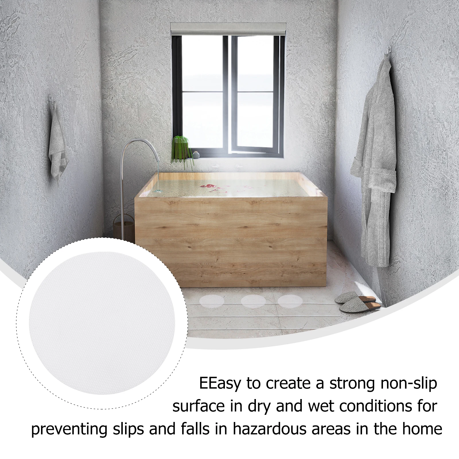 

16Pcs Peva Round Shape Anti Stickers Bathroom Safety Tapes For Bathtub Pool Stairs Corridor Doorway Transparent