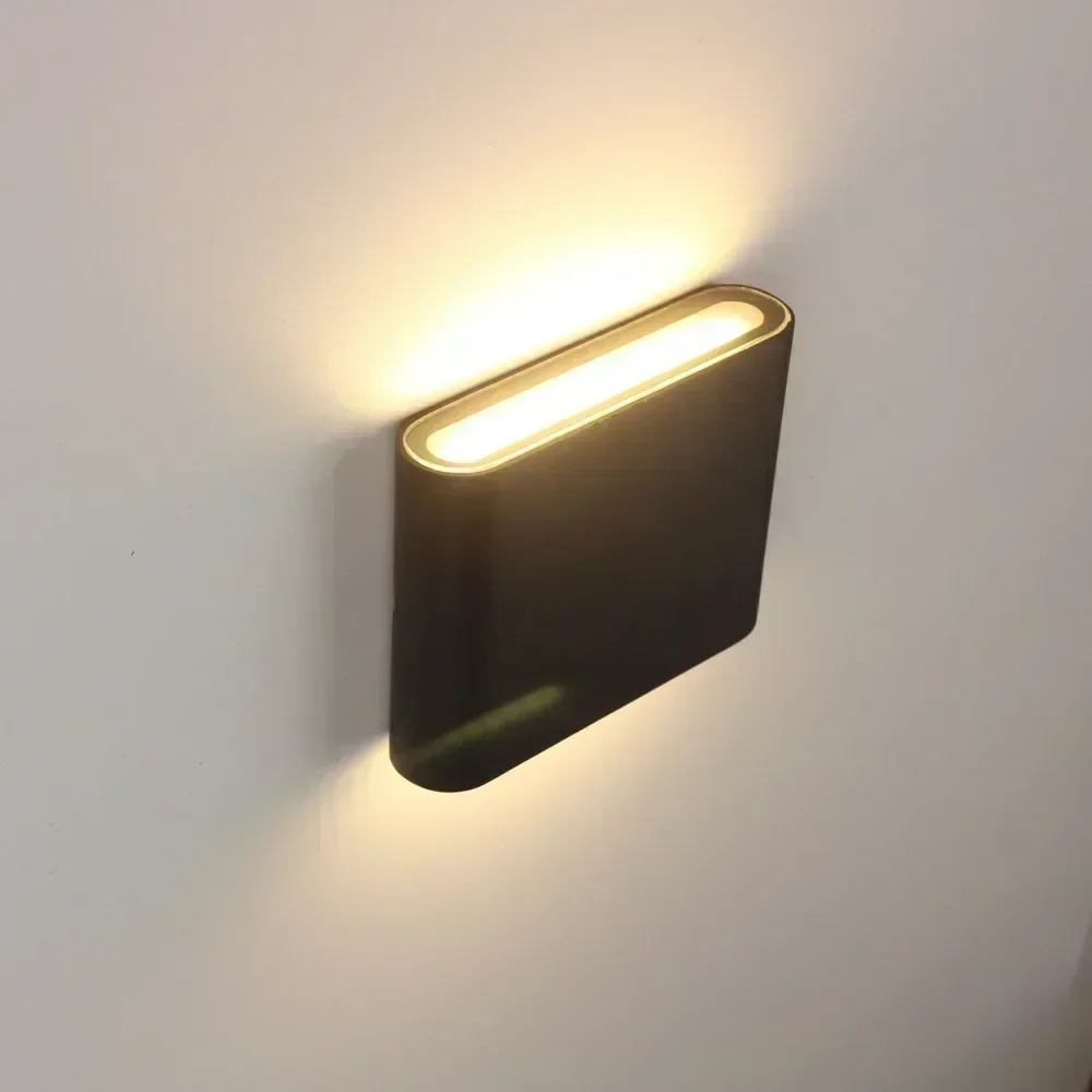 Impermeável LED Lâmpada de Parede com Sensor de Movimento, Alumínio, Exterior, Interior, Moderno, Quarto, Sala