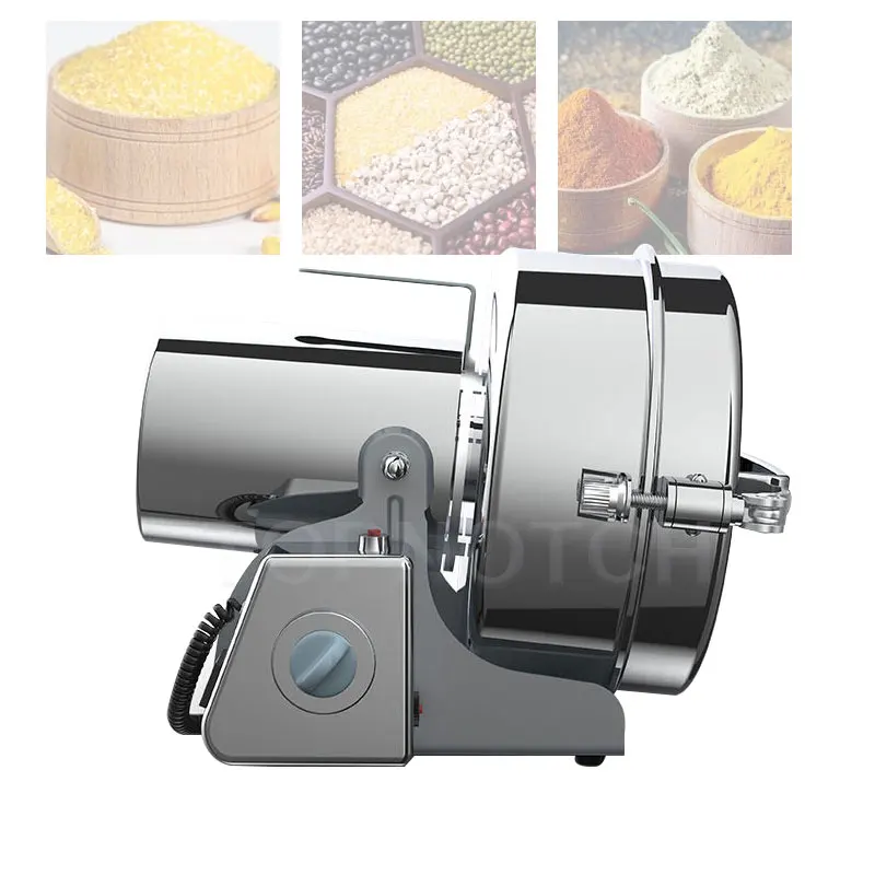 Quick Open Cover Swing Type Sesame Red Dates Powder Grinder Hot Pepper Dry Chili Condiment Grinding Machine