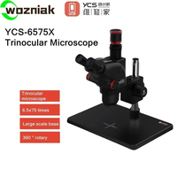 YCS 6575X Ultra HD Trinocular Microscope With Large Base 4K Camera for Mobile Phone PCB Welding Microscope Tools Set