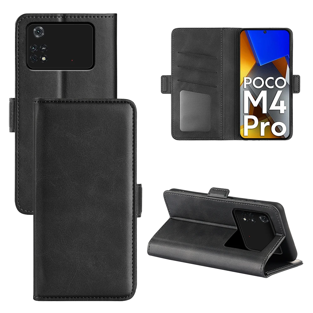 

For Xiaomi Leather Wallet Flip Cover Vintage Magnet Phone Case For Mi Poco M4 Pro 4G Coque