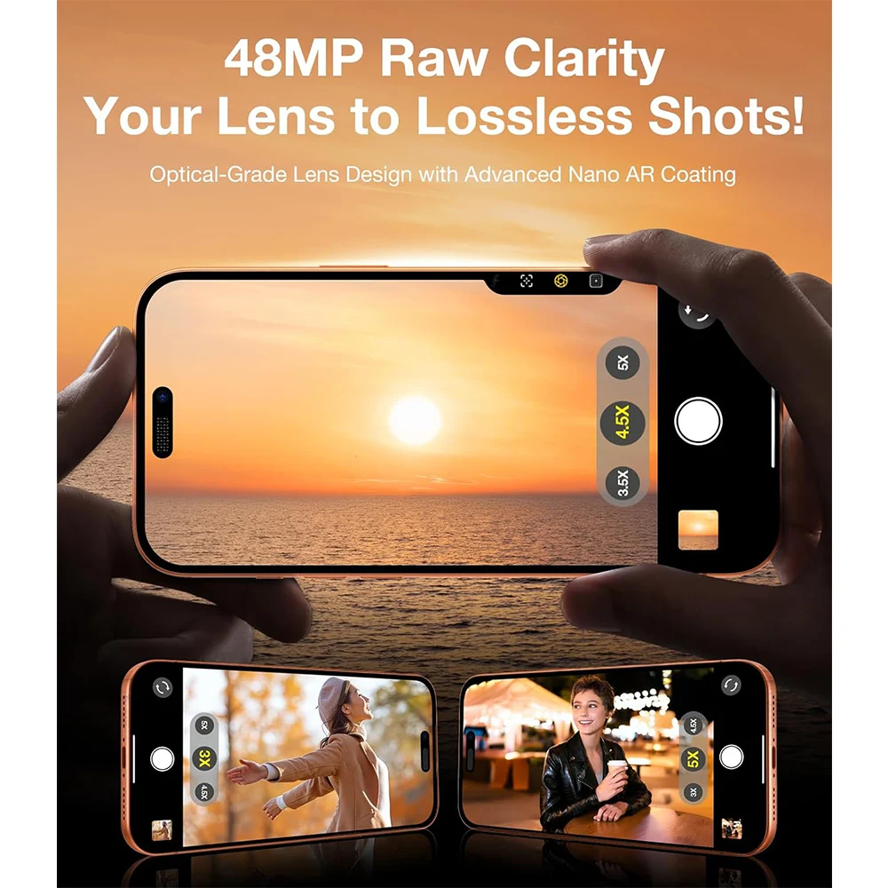 غطاء حماية لعدسة الكاميرا الزجاجية لهاتف آيفون 17 برو ماكس 16 بلس 15 14 13 12 11 برو ماكس 17 ملحقات الهاتف للحماية من الهواء