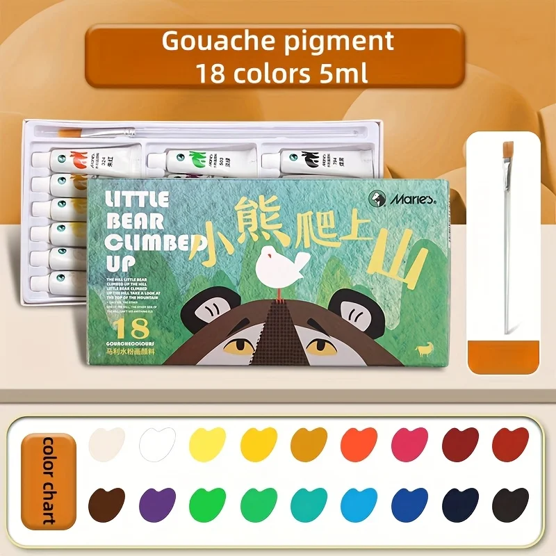 Set Cat Guas Marley, Tabung 5Ml 12/18/24/ Warna, Cat Berbasis Air Kaya, Cocok untuk Lukisan Kayu Kerajinan Tangan Kanvas