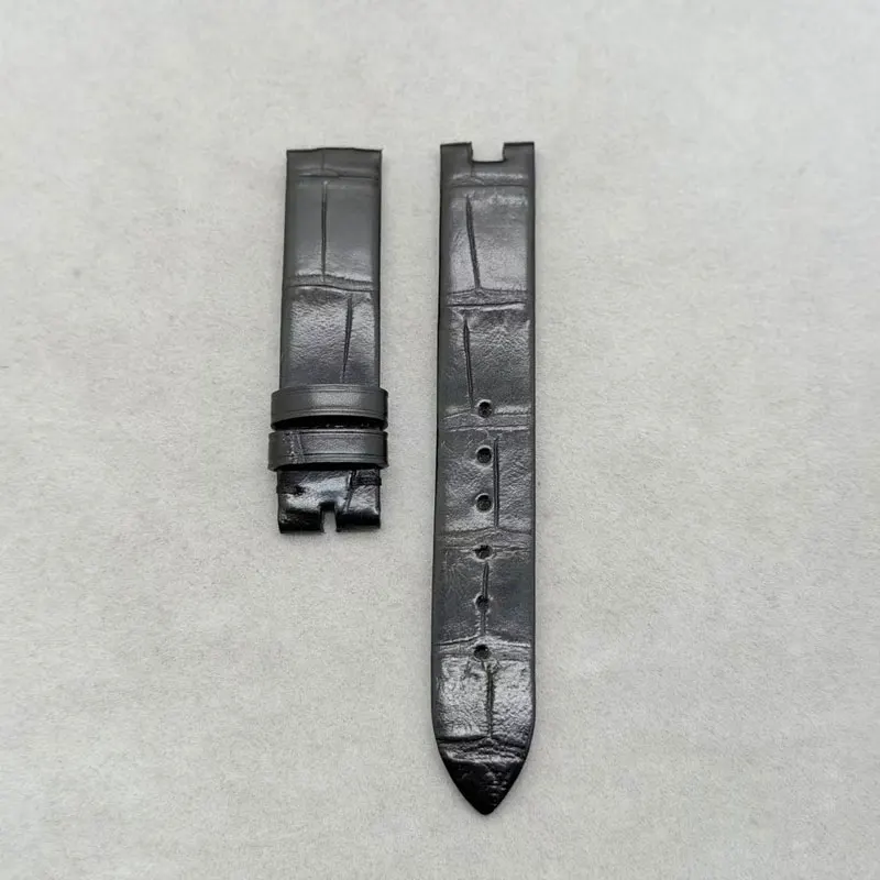 lady-custom-handmade-crocodile-skin-watchbands-concave-interface-applicable-reine-de-naples-16mm-alligator-strap-calfskin-lining